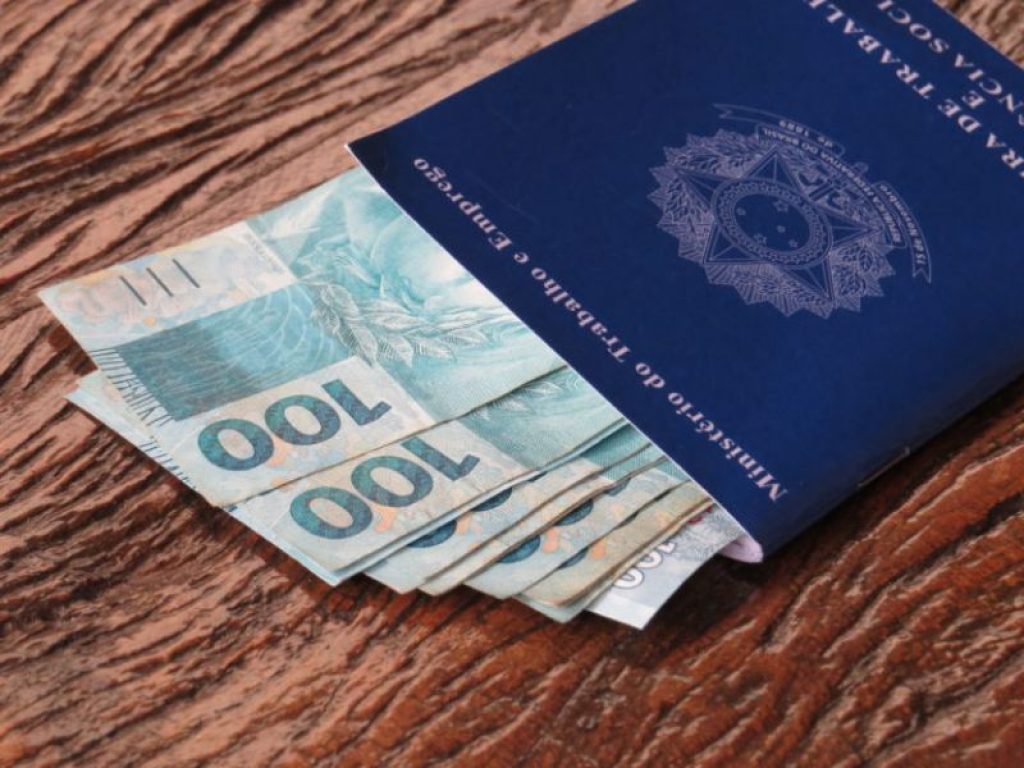 Brazilian work card and Brazilian money