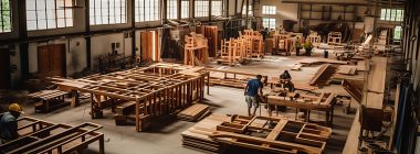 AI Generated. AI Generative. Logging carpentry wood timber sawmi